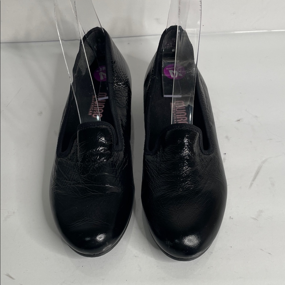 Munro Shiny Black Leather Loafers - Picture 2 of 8